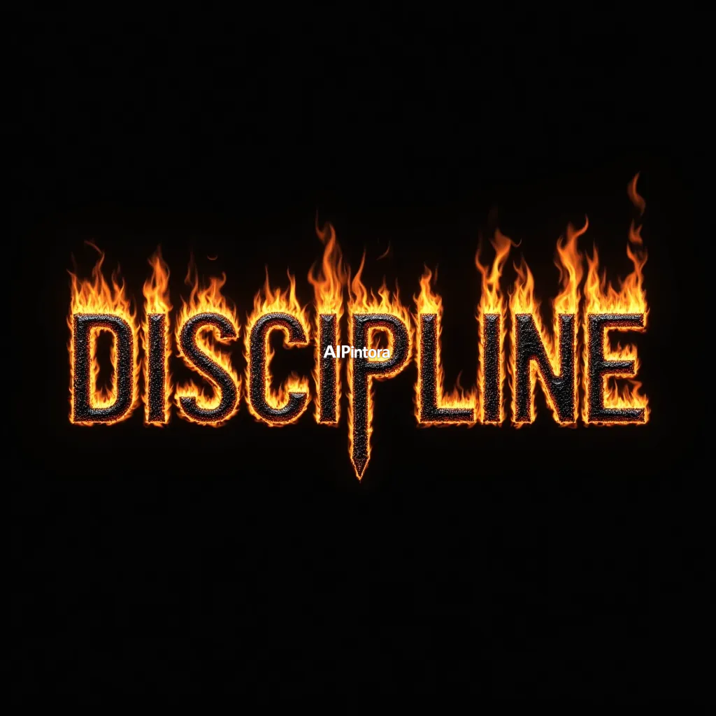 premium printable t-shirt graphic design featuring word DISCIPLINE made from burning steel chains, cinematic poster artwork, black and gold color palette,
    isolated centered artwork, strong silhouette, bold readable composition,
    streetwear apparel graphic, merch by amazon style, commercial print ready,
    high contrast illustration, clean edges, limited background,
    easy background removal, poster quality apparel artwork,
    no model, no person wearing shirt, no t-shirt mockup, no product photo,
    no room background, no messy background, no random extra objects,
    no shadows on background, masterpiece, best quality, ultra detailed, sharp focus, cinematic lighting, volumetric lighting, depth of field, global illumination, professional color grading, hyper detailed textures, clean composition, premium visual quality, award winning artwork, 8k