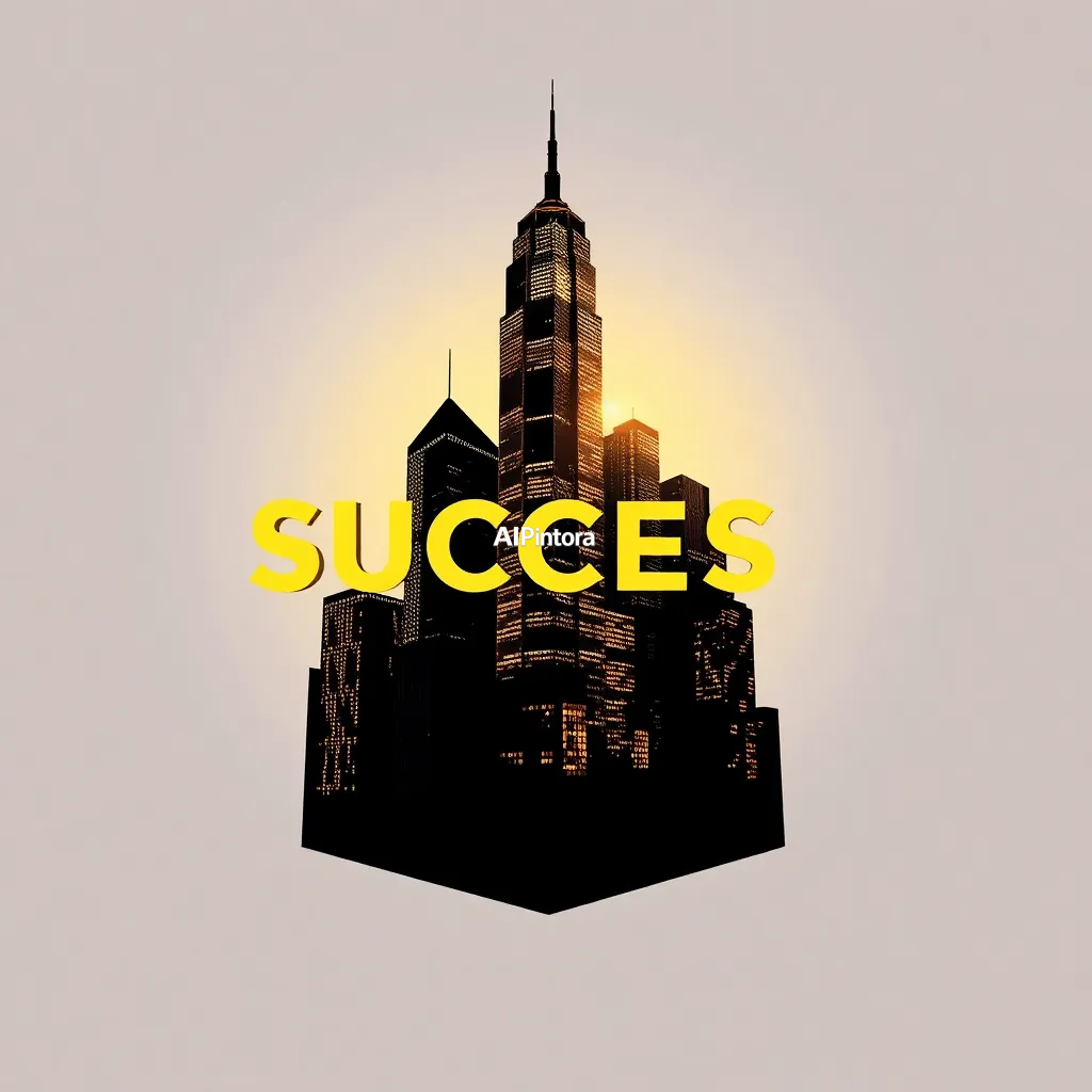 premium printable t-shirt graphic design featuring SUCCESS typography built from golden skyscrapers,
    isolated centered artwork, strong silhouette, bold readable composition,
    streetwear apparel graphic, merch by amazon style, commercial print ready,
    high contrast illustration, clean edges, limited background,
    easy background removal, poster quality apparel artwork,
    no model, no person wearing shirt, no t-shirt mockup, no product photo,
    no room background, no messy background, no random extra objects,
    no shadows on background, masterpiece, best quality, ultra detailed, sharp focus, cinematic lighting, volumetric lighting, depth of field, global illumination, professional color grading, hyper detailed textures, clean composition, premium visual quality, award winning artwork, 8k