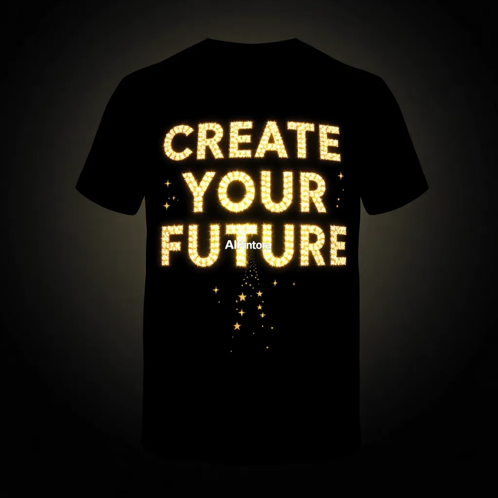 premium printable t-shirt graphic design featuring CREATE YOUR FUTURE typography built from glowing pathways and stars,
    isolated centered artwork, strong silhouette, bold readable composition,
    streetwear apparel graphic, merch by amazon style, commercial print ready,
    high contrast illustration, clean edges, limited background,
    easy background removal, poster quality apparel artwork,
    no model, no person wearing shirt, no t-shirt mockup, no product photo,
    no room background, no messy background, no random extra objects,
    no shadows on background, masterpiece, best quality, ultra detailed, sharp focus, cinematic lighting, volumetric lighting, depth of field, global illumination, professional color grading, hyper detailed textures, clean composition, premium visual quality, award winning artwork, 8k
