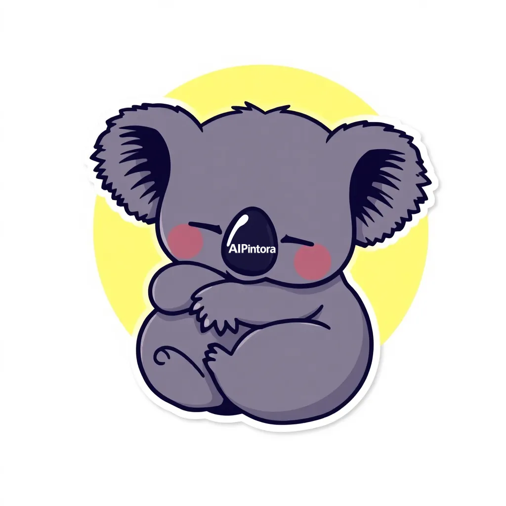 premium die-cut vinyl sticker illustration of cute koala sticker sleeping on a glowing moon,
    centered isolated artwork, thick bold white outline, glossy sticker finish,
    clean vector cartoon style, cute collectible design, etsy bestseller sticker style,
    vibrant colors, simple readable silhouette, smooth shapes,
    printable sticker pack quality, plain clean background,
    no mockup, no product photo, no background scene, no complex environment, masterpiece, best quality, ultra detailed, sharp focus, cinematic lighting, volumetric lighting, depth of field, global illumination, professional color grading, hyper detailed textures, clean composition, premium visual quality, award winning artwork, 8k