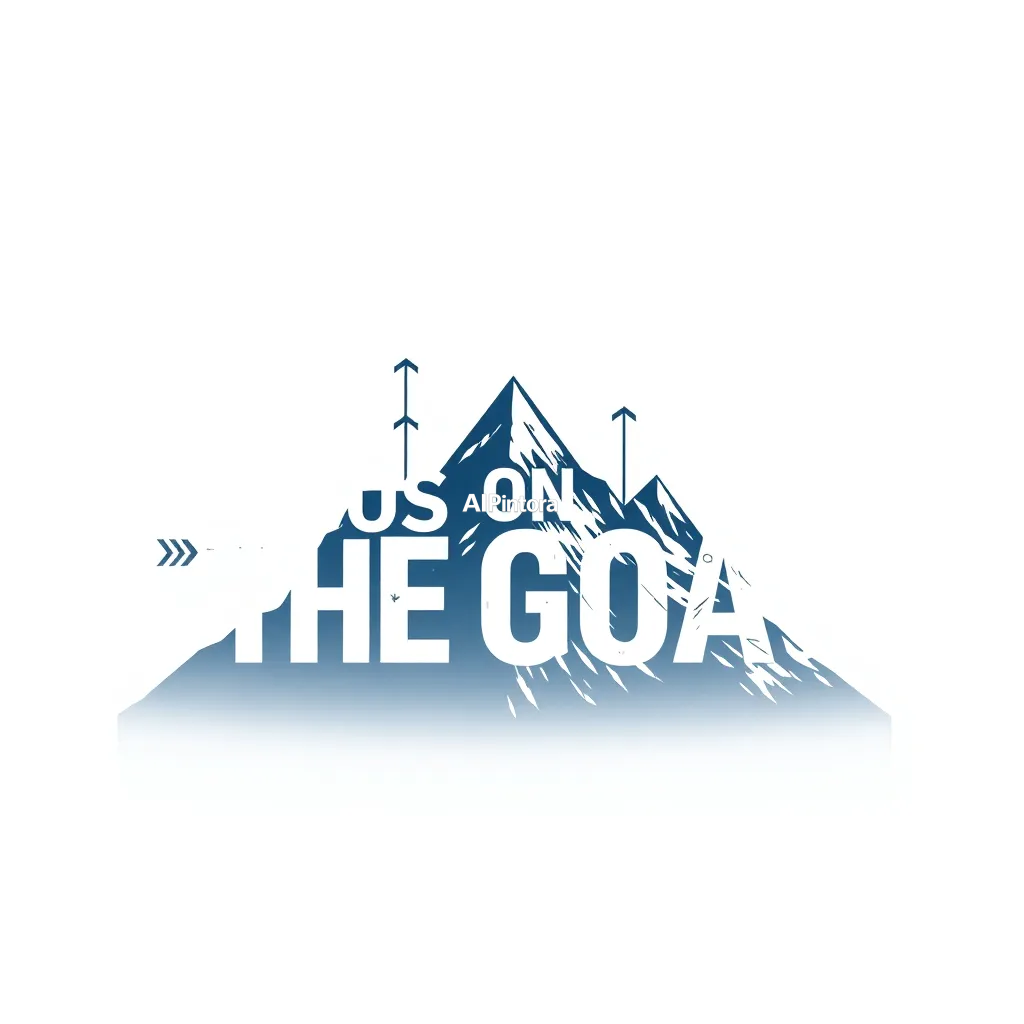 premium printable t-shirt graphic design featuring FOCUS ON THE GOAL typography built from arrows and mountain peaks,
    isolated centered artwork, strong silhouette, bold readable composition,
    streetwear apparel graphic, merch by amazon style, commercial print ready,
    high contrast illustration, clean edges, limited background,
    easy background removal, poster quality apparel artwork,
    no model, no person wearing shirt, no t-shirt mockup, no product photo,
    no room background, no messy background, no random extra objects,
    no shadows on background, masterpiece, best quality, ultra detailed, sharp focus, cinematic lighting, volumetric lighting, depth of field, global illumination, professional color grading, hyper detailed textures, clean composition, premium visual quality, award winning artwork, 8k
