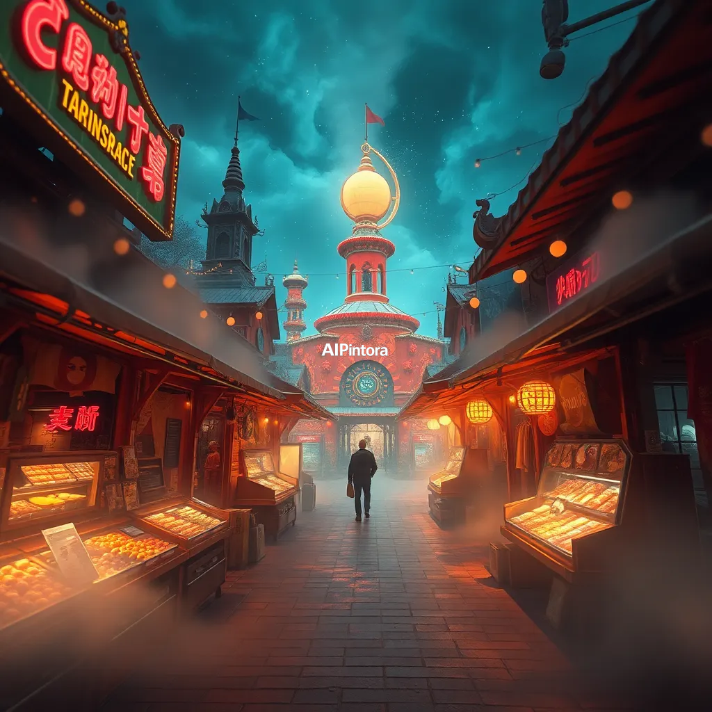 cinematic ultra detailed wallpaper of a whimsical future marketplace concept #118, ultra detailed cinematic composition, unique visual storytelling, premium concept art, dramatic lighting, masterpiece quality,
    immersive environment, epic wide composition, strong depth, atmospheric perspective,
    dramatic cinematic lighting, volumetric fog, particles, realistic shadows,
    vibrant professional color grading, beautiful background scene,
    desktop and mobile wallpaper quality, wallpaper engine style,
    no text, no watermark, no logo, masterpiece, best quality, ultra detailed, sharp focus, cinematic lighting, volumetric lighting, depth of field, global illumination, professional color grading, hyper detailed textures, clean composition, premium visual quality, award winning artwork, 8k