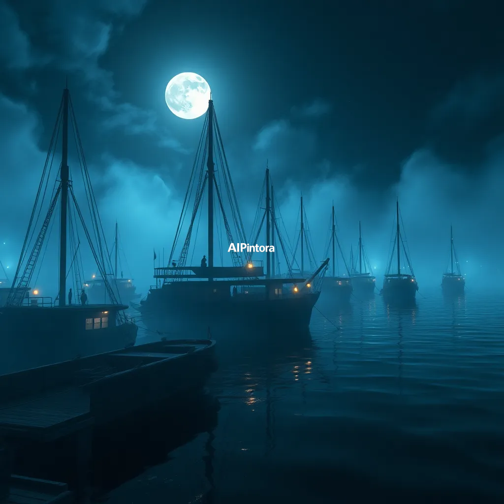 cinematic ultra detailed wallpaper of an artistic moonlit harbor concept #149, ultra detailed cinematic composition, unique visual storytelling, premium concept art, dramatic lighting, masterpiece quality,
    immersive environment, epic wide composition, strong depth, atmospheric perspective,
    dramatic cinematic lighting, volumetric fog, particles, realistic shadows,
    vibrant professional color grading, beautiful background scene,
    desktop and mobile wallpaper quality, wallpaper engine style,
    no text, no watermark, no logo, masterpiece, best quality, ultra detailed, sharp focus, cinematic lighting, volumetric lighting, depth of field, global illumination, professional color grading, hyper detailed textures, clean composition, premium visual quality, award winning artwork, 8k