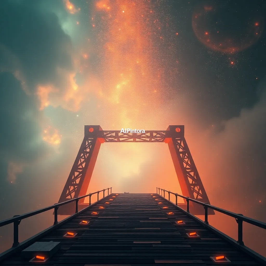 cinematic ultra detailed wallpaper of a cosmic knowledge bridge concept #157, ultra detailed cinematic composition, unique visual storytelling, premium concept art, dramatic lighting, masterpiece quality,
    immersive environment, epic wide composition, strong depth, atmospheric perspective,
    dramatic cinematic lighting, volumetric fog, particles, realistic shadows,
    vibrant professional color grading, beautiful background scene,
    desktop and mobile wallpaper quality, wallpaper engine style,
    no text, no watermark, no logo, masterpiece, best quality, ultra detailed, sharp focus, cinematic lighting, volumetric lighting, depth of field, global illumination, professional color grading, hyper detailed textures, clean composition, premium visual quality, award winning artwork, 8k